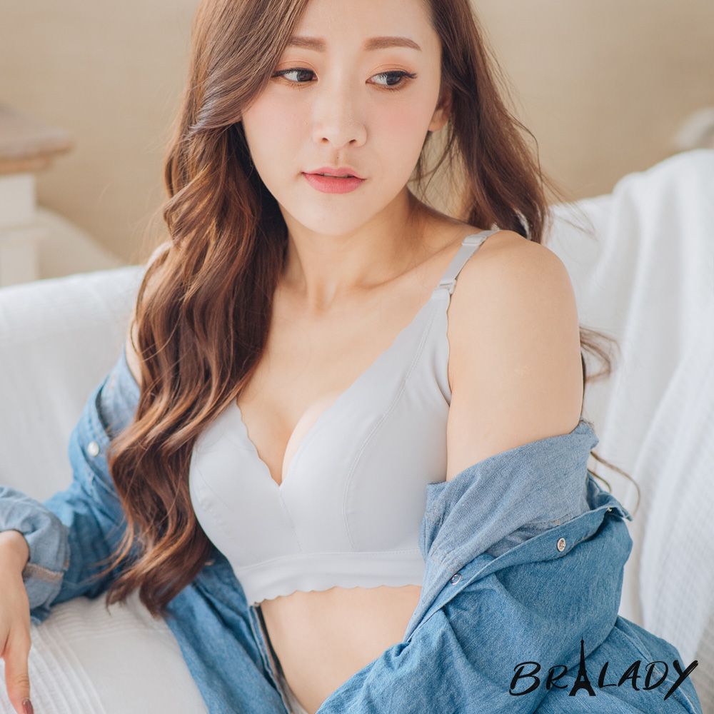 波蕾妮｜輕柔早晨 零著感雲朵輕盈無鋼圈內衣S-XL【S9903 灰色】雞胸 無痕 大尺碼 深V 現貨