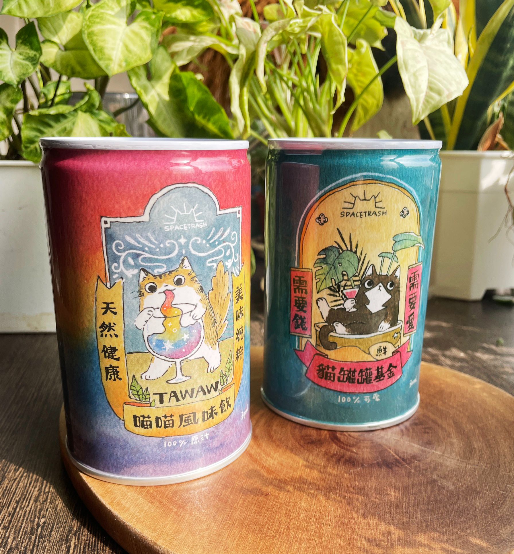 復古喵喵易開罐存錢筒